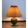 lampka drewniana z metalem vintage